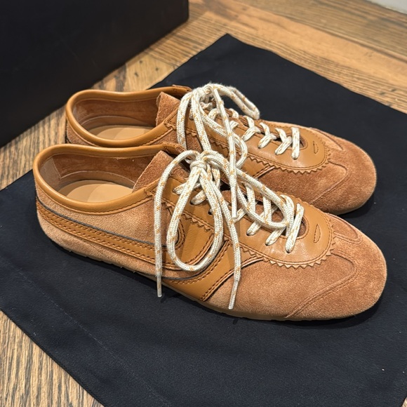Dries Van Noted Leather Trimmed Suede Sneakers - Picture 1 of 8